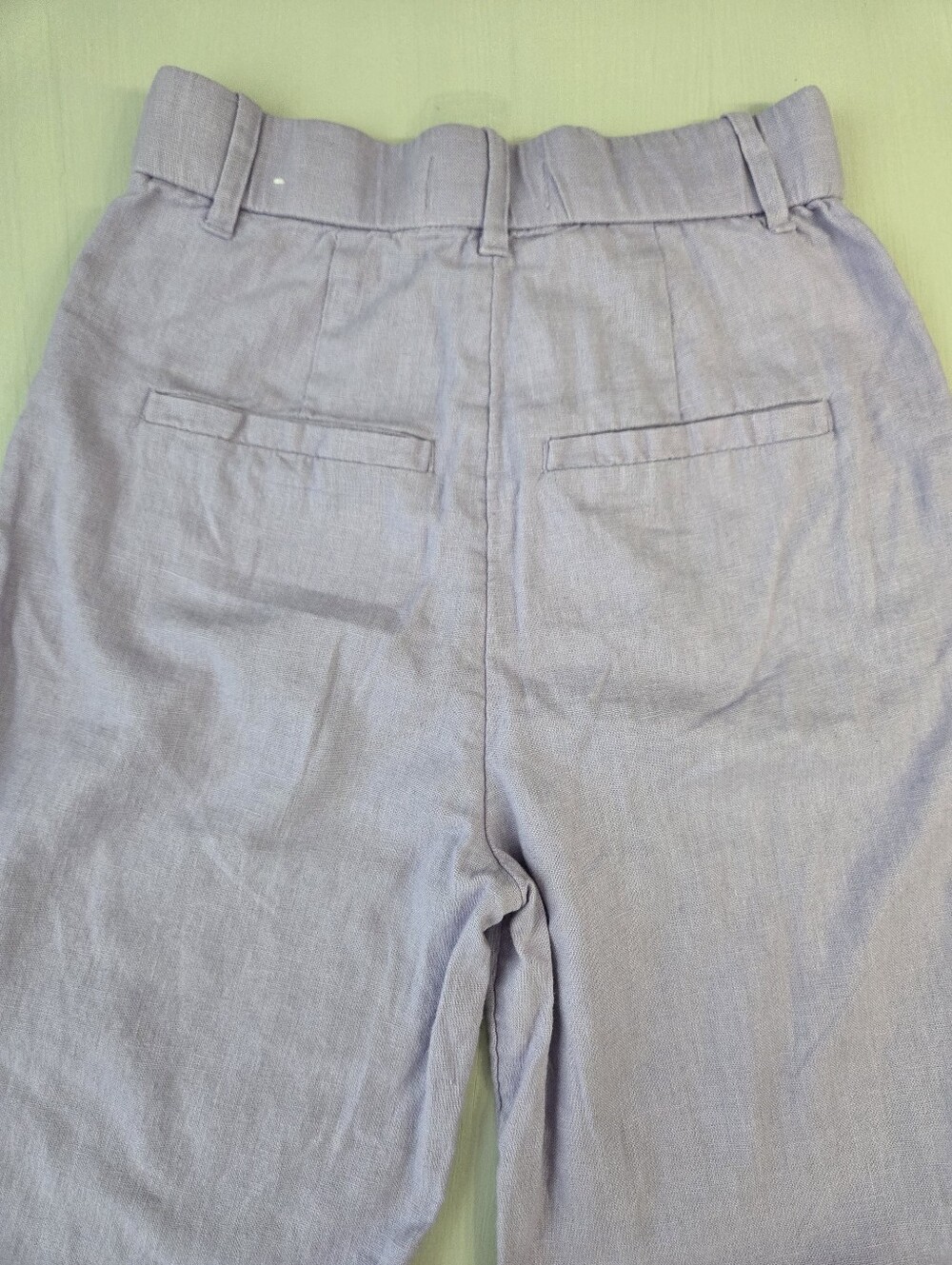 Abercrombie And Fitch A&F Sloane Linen-Blend Tailored Wide Leg Pant - Picture 4 of 12